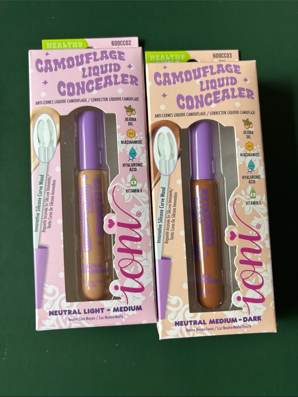 Ioni Camouflage Liquid Concealer - Neutral Light/Medium & Neutral Medium/Dark